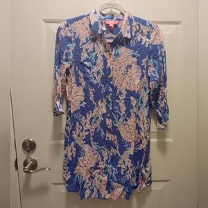 Lilly Pulitzer Blue and Pink Swim Coverup